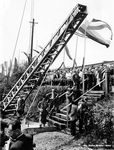 Erinnerung an den ersten Mast der Ruhr-Elektrifizierung - 1954