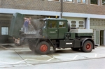 FAUN Zugmaschine der Schluchseewerk AG am Wasserkraftwerk Schwarzabruck im Jahre 1985. Der Motor bekommt eine gründliche Wäsche