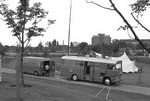 Mercedes Übertragungswagen des WDR in Bonn - Rheinaue - 1979 zur Bundesgartenschau