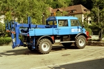 Mercedes Unimog des Lkw-Ausrüsters Schmidt in St. Blasien in den Achtzigern