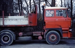 Diese DAF Zugmaschine für Sattelaufleger pausiert in den Achtzigern in Düsseldorf