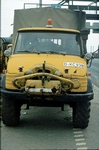 Mercedes Benz - Unimog beim Verlegen von Starkstromkabeln Mitte der Achtziger in Düsseldorf